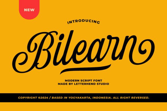 Bilearn: A Script Font for Handmade Branding