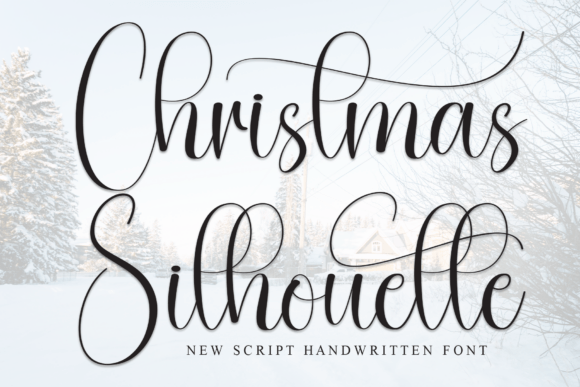 Christmas Silhouette: A Delicate Handwritten Font for Digital Design