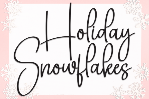 Crafting Character with Holiday Snowflakes Font