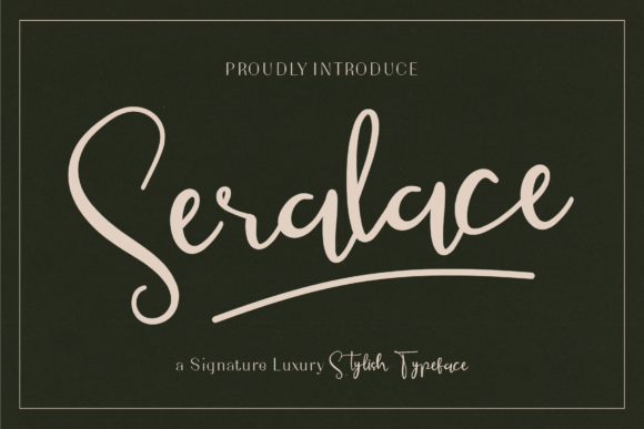 Seralace: A Font for Makers Who Value Elegance