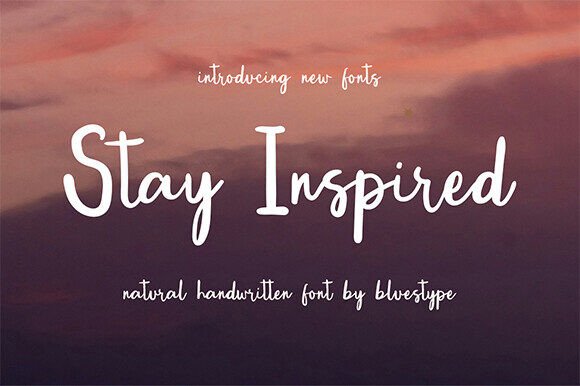Stay Inspired: A Handwritten Font for Authentic Marketing