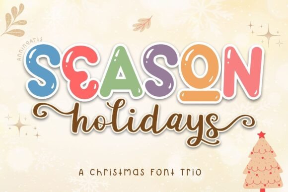 The Season Holidays Trio: A Festive Font for Editorial Stories