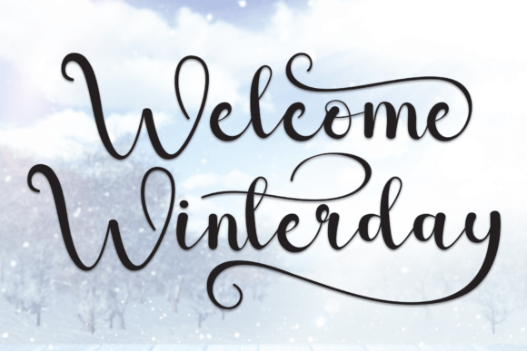Welcome Winterday: A Script Font for Elegant Editorial Design